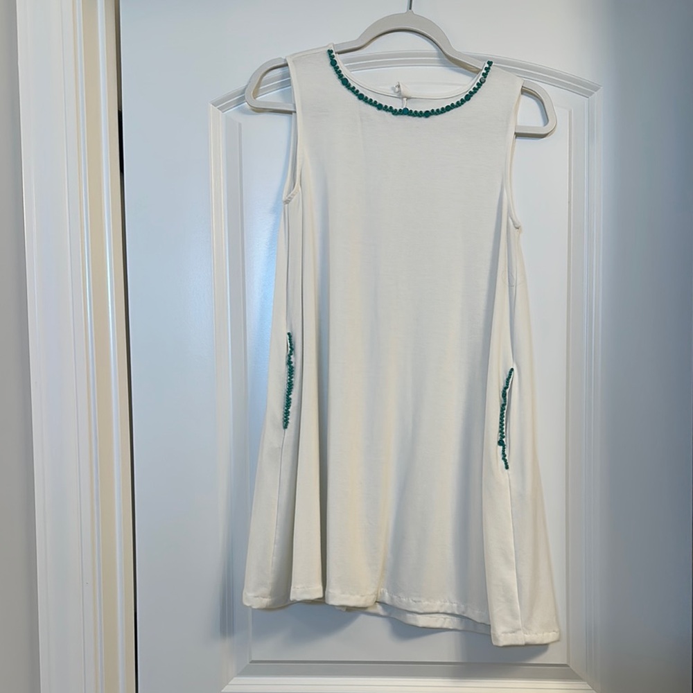 Pinkblush Cream Sleeveless A-line Mini Dress